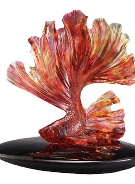 琉璃鱼婚房创意乔迁新居礼物摆件