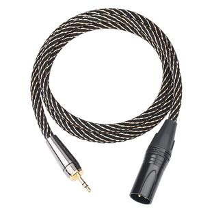 进口佳耐美3.5转卡农音频线纯铜发烧3.5mm小三芯转平衡48v话筒线