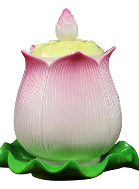 七珍陶瓷莲花圣水供佛观音
