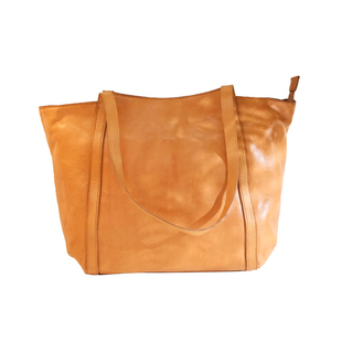 葱木 植鞣牛皮 质感大容量托特包通勤复古单肩包休闲包包慵懒风