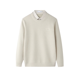 HLA/海澜之家轻商务时尚系列针织衫26春季新假两件含羊毛毛衣男