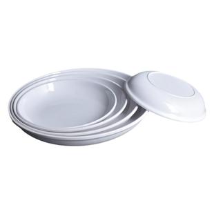 密胺餐具仿瓷圆形深盘商用塑料炒菜盖浇饭大碟中式饭店汤鱼盘包邮