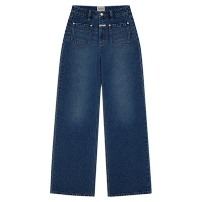 MARITHE女士微阔腿牛仔裤