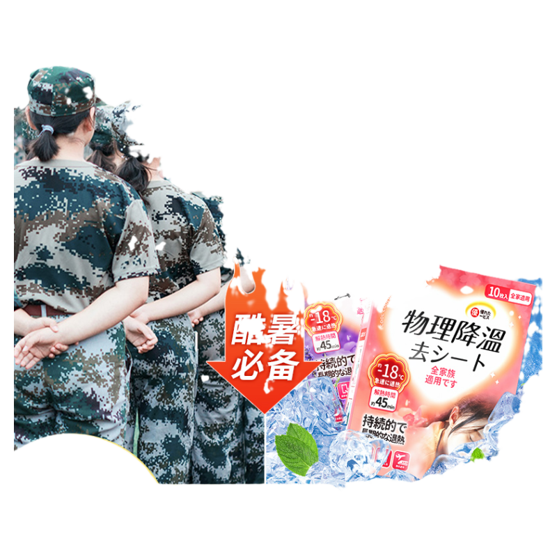 军训用冰凉降温贴冰敷退热
