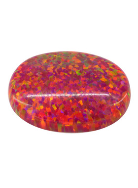 人造澳宝椭圆形宝石 仿火欧泊蛋形平底素面红色系OPAL主石OP45