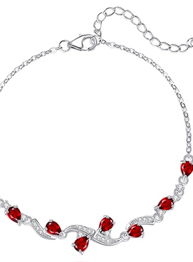 HUIJIE汇洁S925复古梨型切割手链