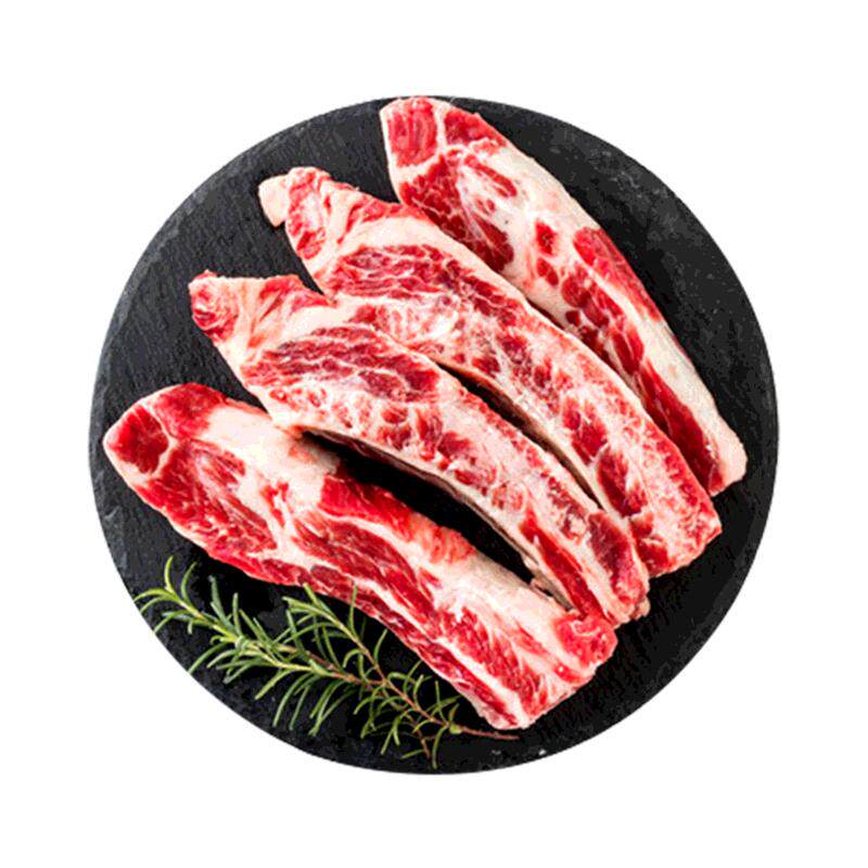 牛肋条牛肉新鲜牛腩肉牛肋排4斤去骨肉牛肉整切烧烤食材冷冻商用