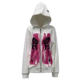 罗曼凯瑟 NoiseRockstar油漆粉刷吉他加绒做旧外套连帽卫衣情侣