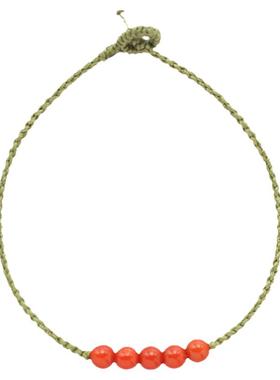 莫兰迪色原创设计编织手链