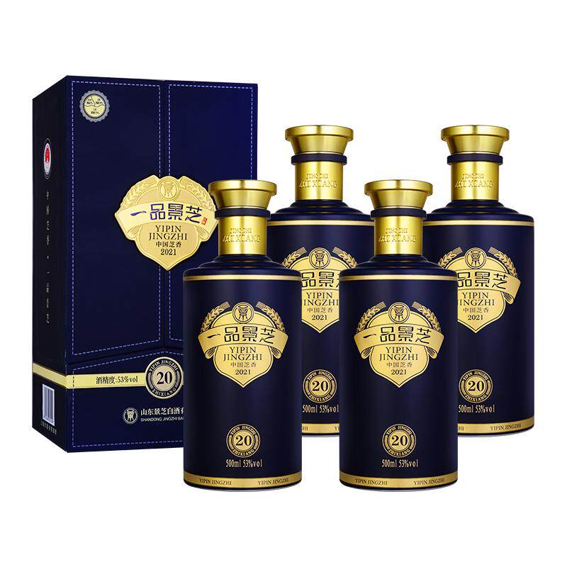 一品景芝芝麻香53度500ml整箱4瓶