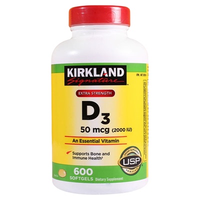 Kirkland维生素D3片维生素胶囊