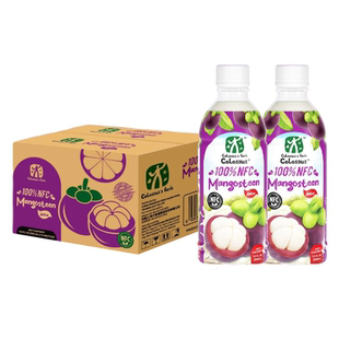 越南原装进口100%nfc山竹汁非浓缩纯鲜果汁饮料350ml*12瓶整箱