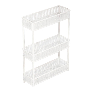 门后夹缝收纳柜卫生间12cm极窄浴室置物架落地缝隙带轮移动收纳架