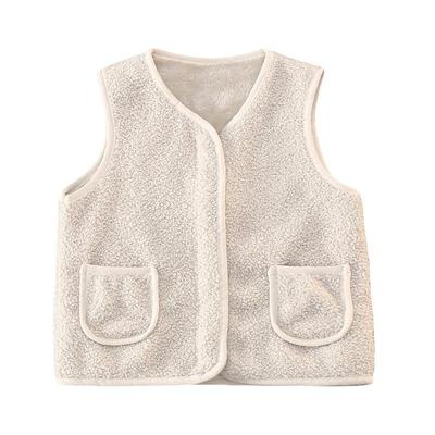 休闲摇粒绒春秋冬手感好马甲