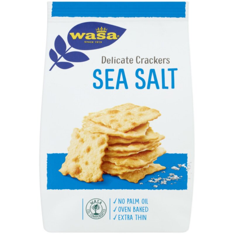 wasa海盐酥脆苏打精致粗粮早餐