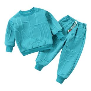 春秋款男女童卫衣套装儿童宝宝时尚百搭休闲服中大童韩版家居服潮