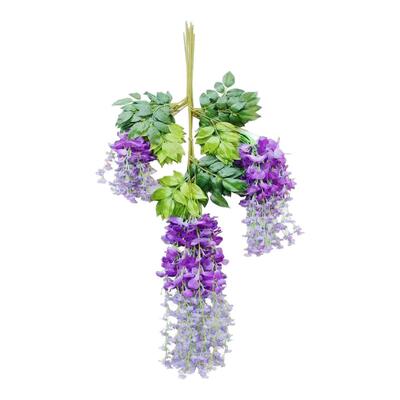 仿真紫藤花假花网红走廊吊顶装饰