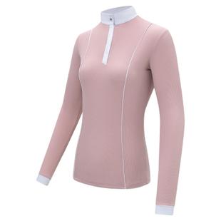 Mashang Equine女士带钻长袖T恤专业马术比赛上衣骑马服装LSW203