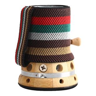 4cm砭石艾灸罐艾条筒控烟圈家用刮痧雷火灸竹木灸盒砭石温灸仪器