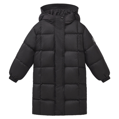 [三防抑菌锁温]儿童羽绒服大童连帽潮男童中长款红色宝宝冬装外套