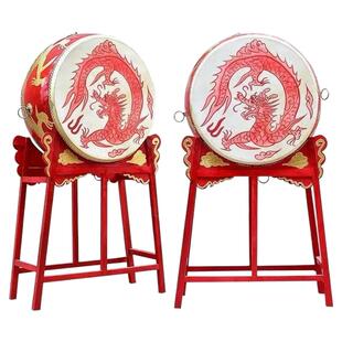 牛皮鼓中国红龙鼓舞狮大鼓学校儿童演出战鼓木质堂鼓威风锣鼓全套