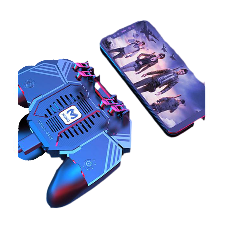吃鸡神器手柄六指四键手柄可选装握把高端手游散热自动压抢和平战场物理按键苹果安卓机械可充电暗区专用突围