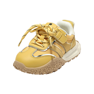 百丽童鞋女童运动鞋秋季新款男童板鞋儿童德训鞋中大童休闲跑步鞋