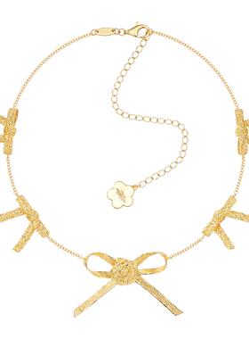 SHUSHUTONG蕾丝蝴蝶结锁骨链