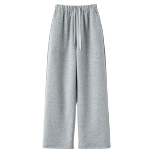 FANLE STUDIOS新型加厚醋酸羊毛绒感轻柔保暖牛筋腰9分羊毛裤卫裤