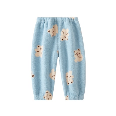 儿童睡裤加绒秋冬宝宝家居裤子