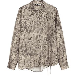 播迪士尼唐老鸭联名系列商场同款复古时髦翻领花衬衫BDR1CD0249