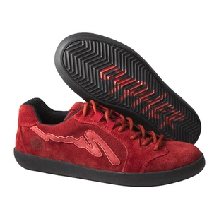 赛夫赛问 OF街舞鞋 真皮运动回弹男女红色板鞋薄底鞋德训鞋