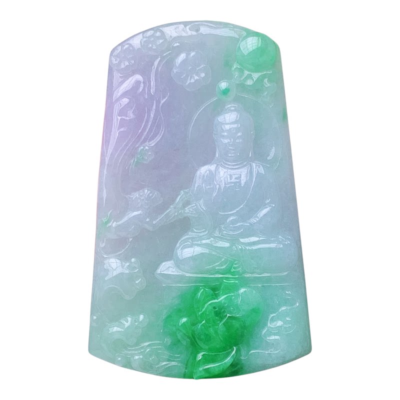 缅甸天然翡翠A货南海观音菩萨