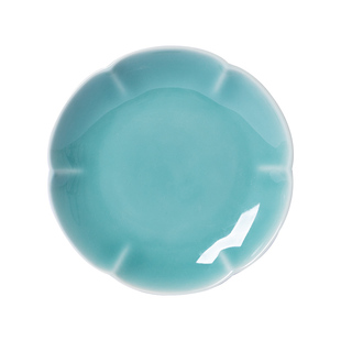 龙泉青瓷菜盘子早餐盘陶瓷骨碟盘子纯色西餐盘家用餐具酒店摆平盘