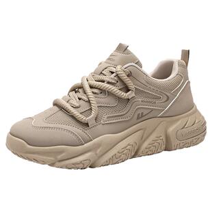 回力男鞋春季新款网面透气运动鞋男款软底中学生休闲防臭老爹鞋子