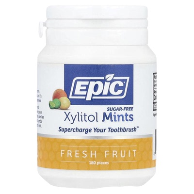 EpicDental木糖醇薄荷糖冰凉持久清新口气洁牙护齿全天然牙龈健康