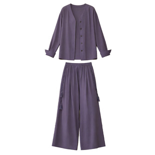 纯阅衬衫女2026超火穿搭一整套高级感独特超好看的两件衬衣套装