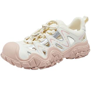 森达溯溪风凉鞋女鞋夏季户外防撞厚底镂空简约休闲猪笼鞋ZBB45BM4