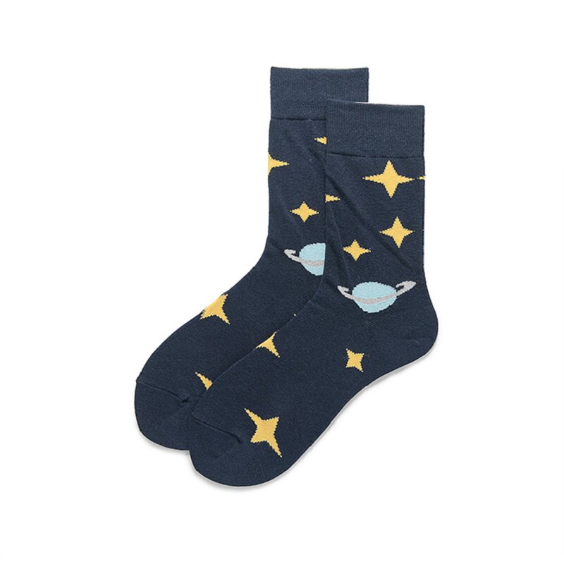 不会丢的袜子情侣棉漫天星星长袜