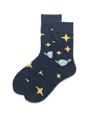不会丢的袜子情侣棉漫天星星长袜