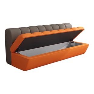 简约口腔诊所休息区等候卡座沙发美发店铺用长条凳带靠背储物定制