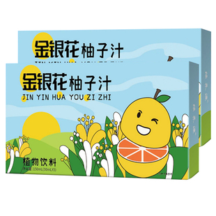 金银花柚子汁柚子茶0脂肪儿童成人下火植物饮料小包开袋即食饮品