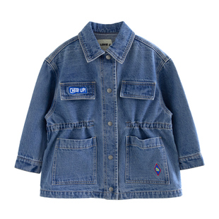 ILOVEJ童装春季男童女童宽松牛仔外套儿童韩版复古风/JWFOU10