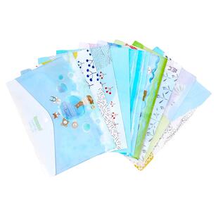 a4文件袋透明小学生奖品补习袋档案袋试卷袋收纳袋塑料纽扣卡通可爱简约按扣文件夹男女小清新资料袋文具用品