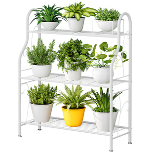 花架置物架阳台花架子客厅落地式铁艺阶梯式多层植物多肉花盆托架