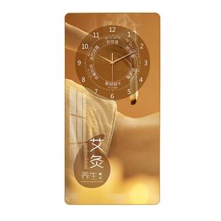 美容院装饰画静音挂钟美体挂画肩颈海报面部护理图片画美体背景画