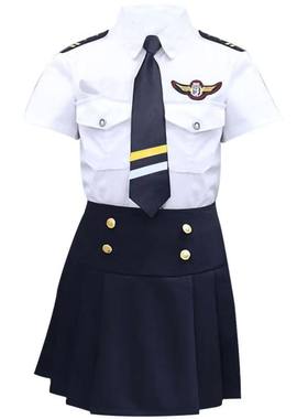 儿童小海军制服套装机长衬衣服装