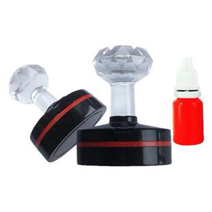 刻章圆形橡胶公收纳盒姓名电话二维码刻章光敏印章盖章刻张印章