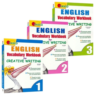 Casco English Vocab Workbook for Creative Writing 创意写作英语词汇 3册 写作技巧 看图写话 词汇强化练习题 小学 英文原版