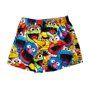 芝麻街甜饼怪卡通动漫阿罗裤男内裤四角裤透气平角裤宽松四角内裤